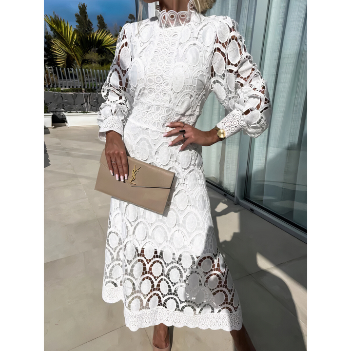NOA™ – Delicate Lace Midi Dress
