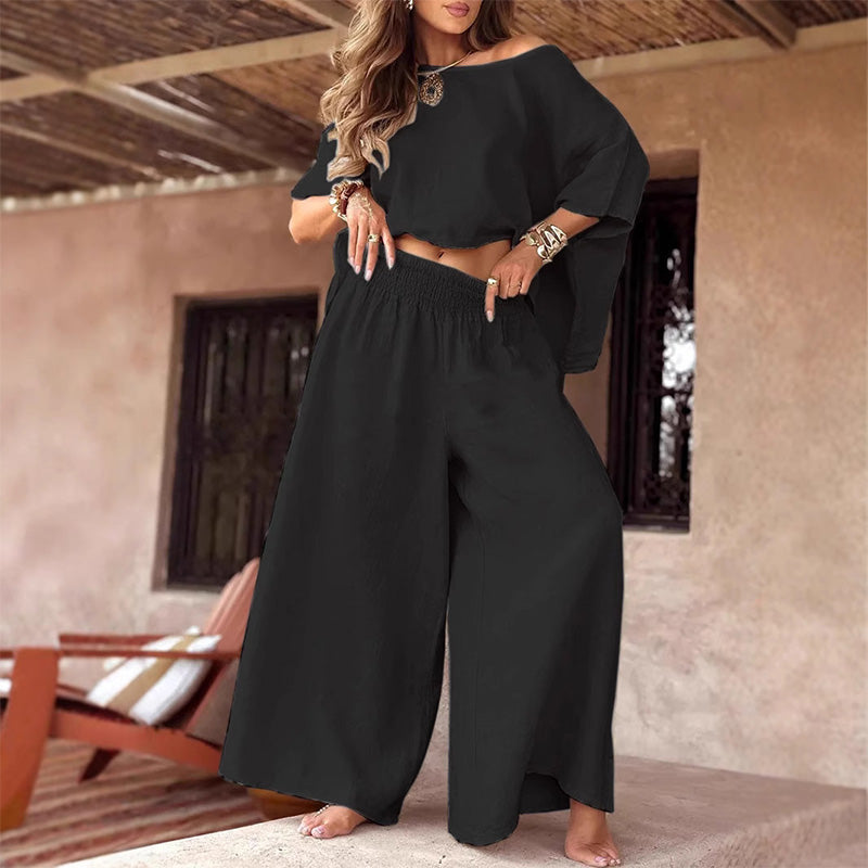 Alice™ | Casual Off-Shoulder Two Piece Set